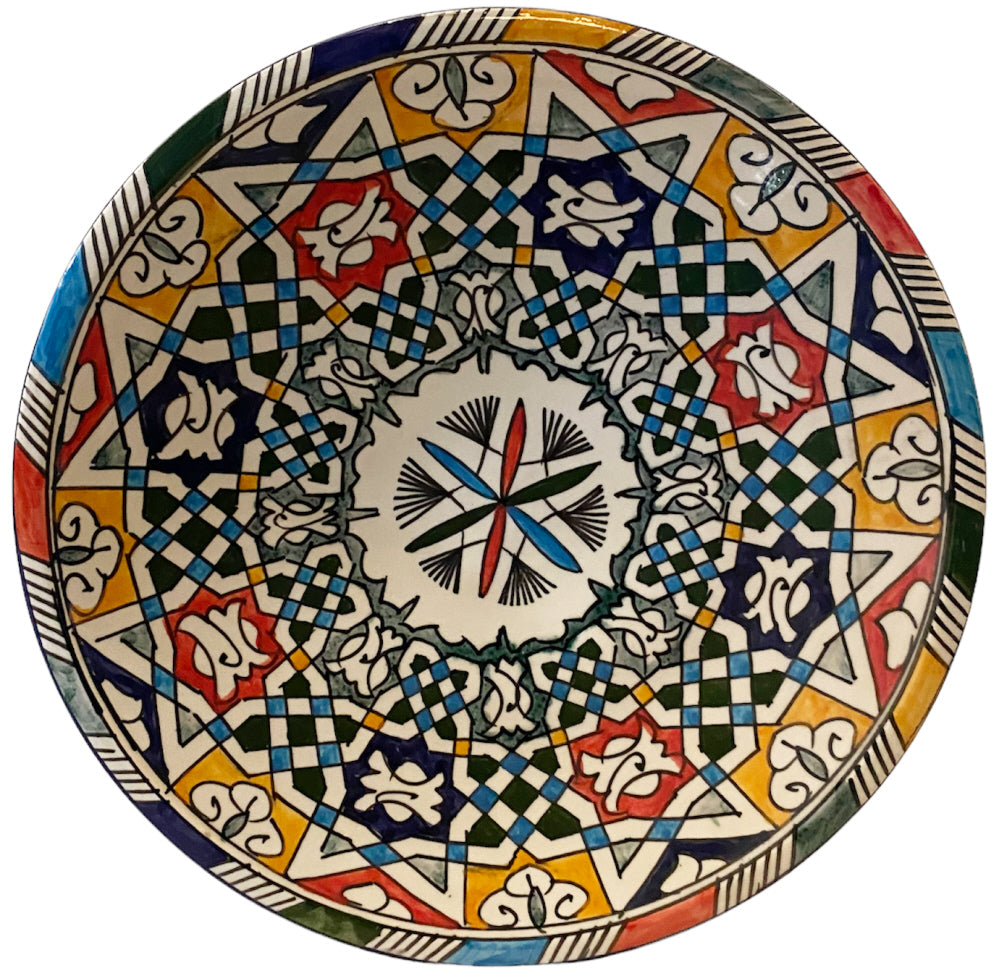 Hand-painted ceramic bowl 35 cm