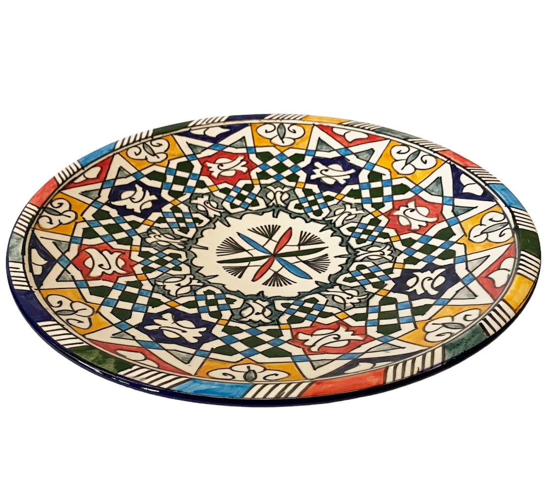 Hand-painted ceramic bowl 35 cm