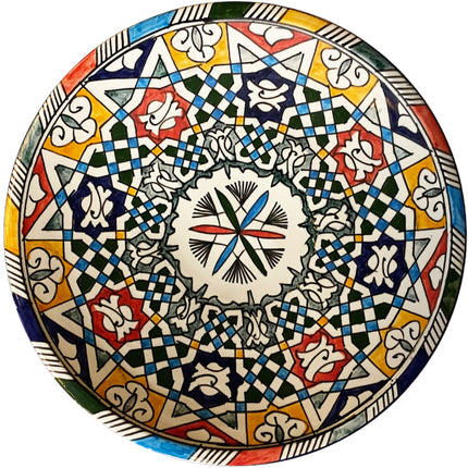 Handbemalte Keramikschale 35 cm