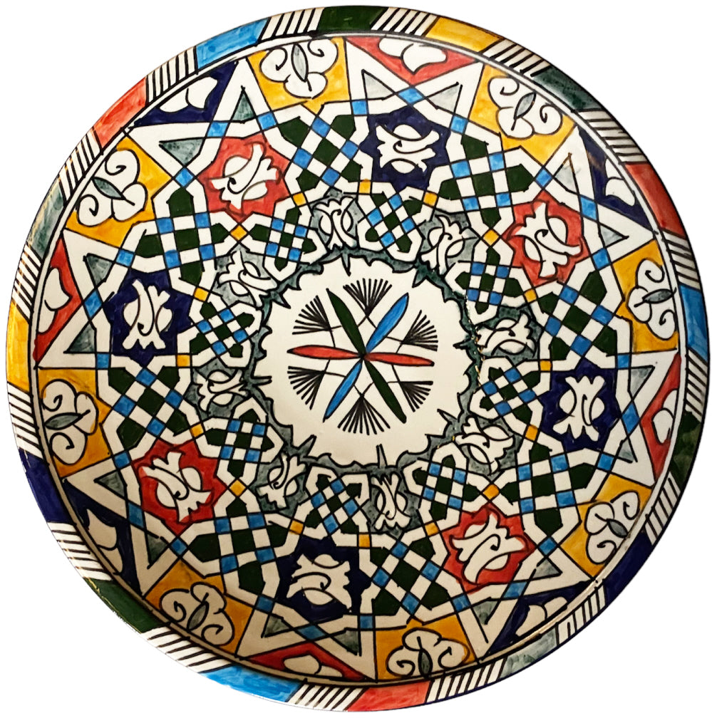 Hand-painted ceramic bowl 35 cm