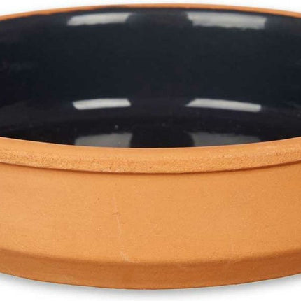 Set 4x Tapas-/Crème-Brûlée-Schälchen Terracotta/Schwarz 16cm