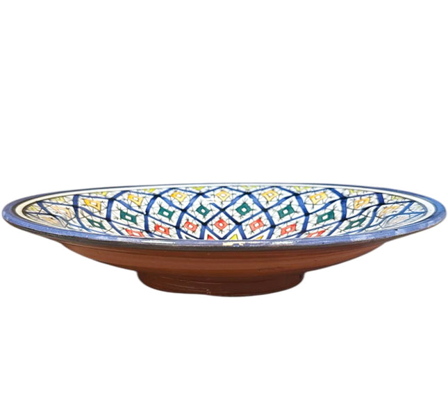 Marokkaanse Schaal Ø35 cm – Handgemaakt & Kleurrijk Mozaïekpatroon – Fès Stijl