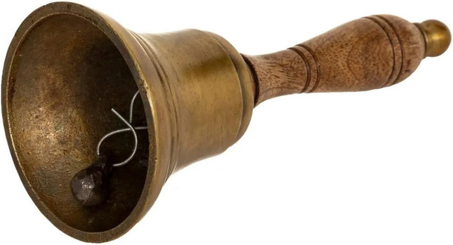Tischglocke - Schulglocke - Glocke - Mango - Braun 17cm