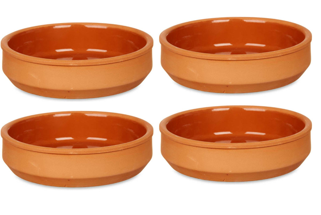 Set of 4 tapas / crème brûlée dishes terracotta / brown 16 cm