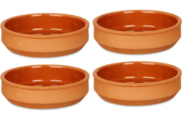 Set 4x Tapas-/Crème-brûlée-Schälchen Terrakotta/Braun 16cm