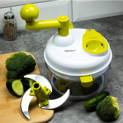 Kinghoff Multifunktionaler Gemüseschneider und Küchenmaschine - Edelstahlklingen, Mixer und Zubehör - Ideal zum Schneiden, Hacken und Mixen - Sparschäler