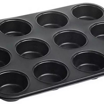 Kinghoff Cupcakeform – 12-teilige Muffinbackform, 35 x 26 x 3 cm – Ofenfest bis 250°C – Spülmaschinenfest – Kuchenform – Backform