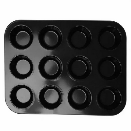 Kinghoff Cupcakeform – 12-teilige Muffinbackform, 35 x 26 x 3 cm – Ofenfest bis 250°C – Spülmaschinenfest – Kuchenform – Backform