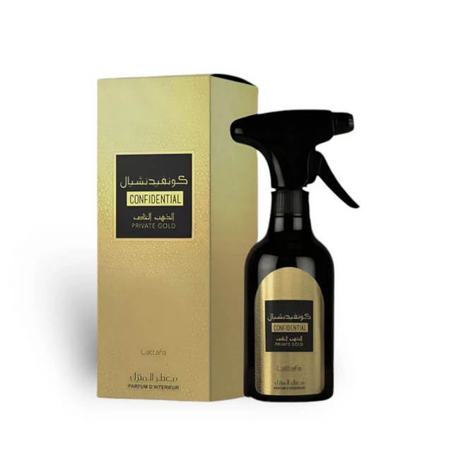 Confidential Private Gold Room Spray 450ml von Lattafa - Lufterfrischer