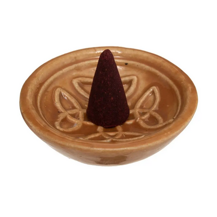 Räucherkegel mit Halter – Weihrauchkegel und Halter – Vanille & Gewürze