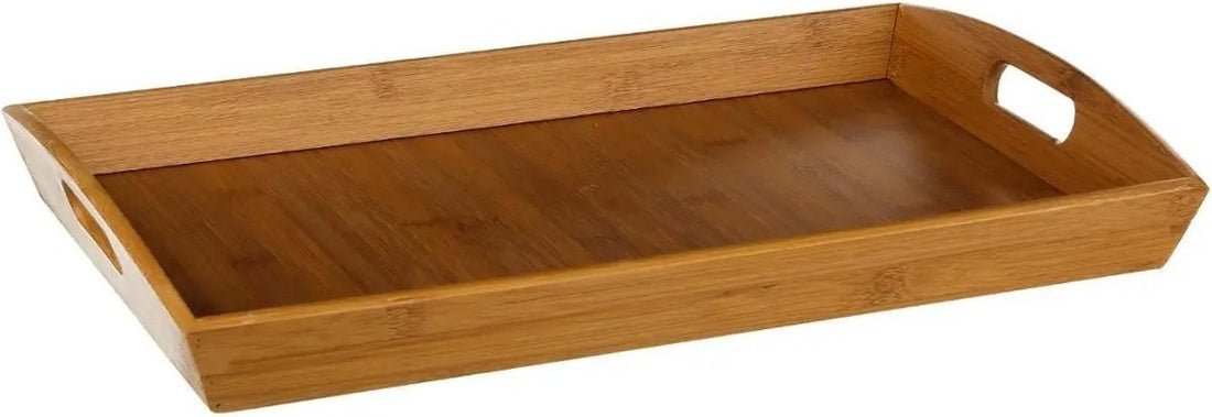 Dienblad bamboe met handvaten – rechthoekig serveerblad 44 x 29 x 5,3 cm