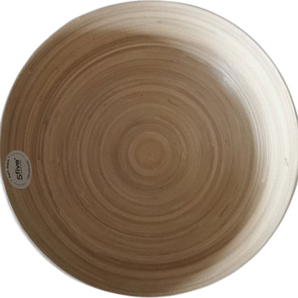 Salatschüssel/Servierschalen - Bambus - Beige - D25 cm