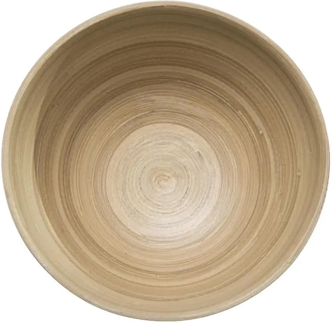 Salad bowl/serving bowls - bamboo - beige - D25 cm