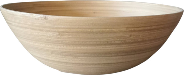 Salatschüssel/Servierschalen - Bambus - Beige - D25 cm
