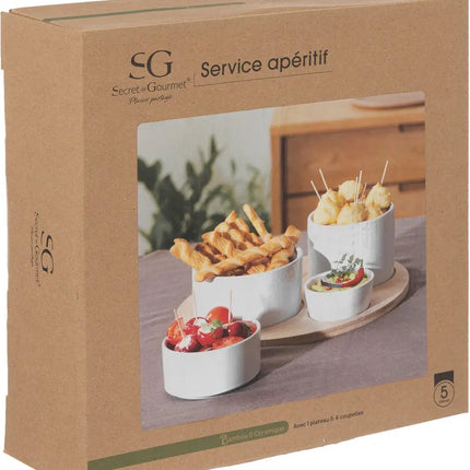 Servierplatte/Snackplatte Häppchen/Soße/Tapas