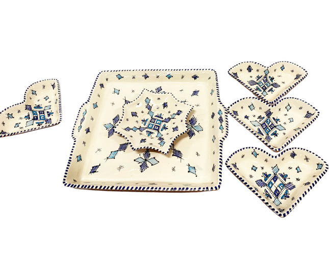 Marokkaanse serveerset dipset 6-delige vierkant