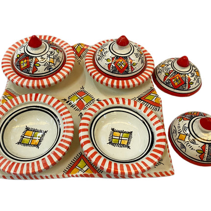 Kleurrijke Set van 4 kleine tajine’s