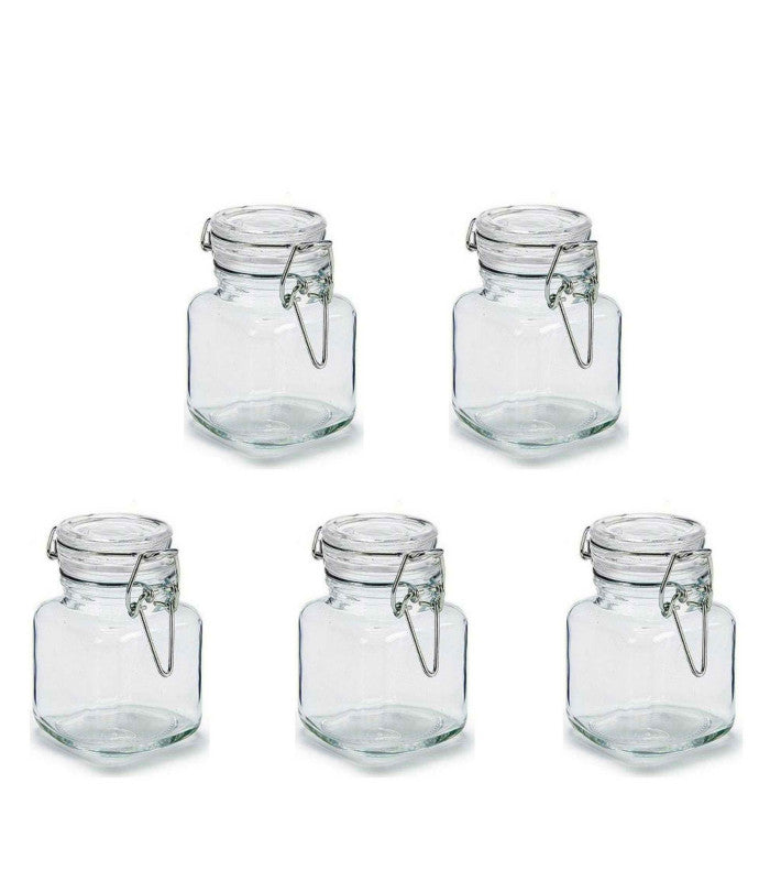 Lot de 5 bocaux à épices en verre (90 ml)