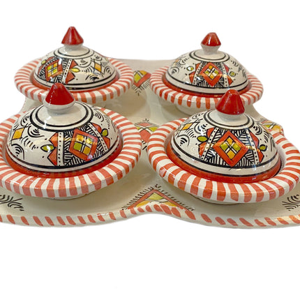 Kleurrijke Set van 4 kleine tajine’s