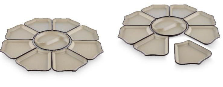 9-piece serving set - Melamine - 66 cm