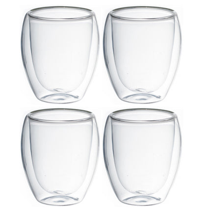 Doppelwandige Espressotassen – 80 ML – 4er Set