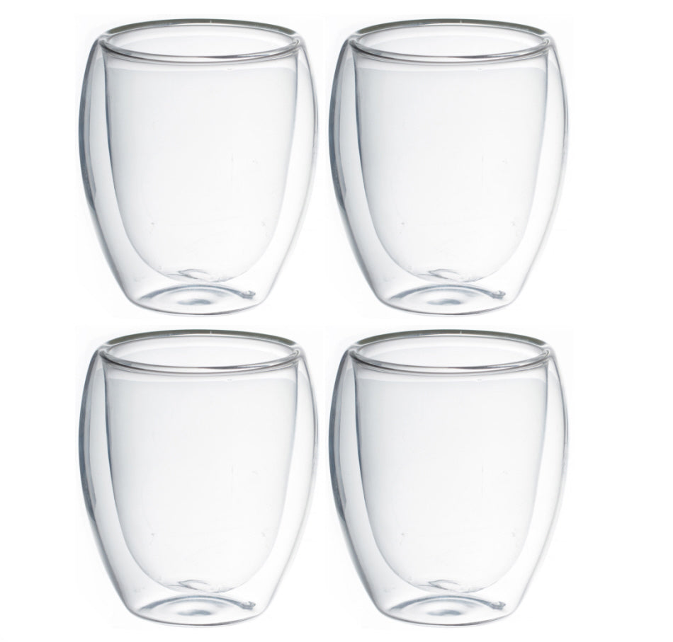 Double-Walled Espresso Cups – 80 ML – Set of 4
