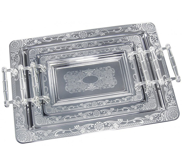 Ensemble de 3 plateaux de service oblongs