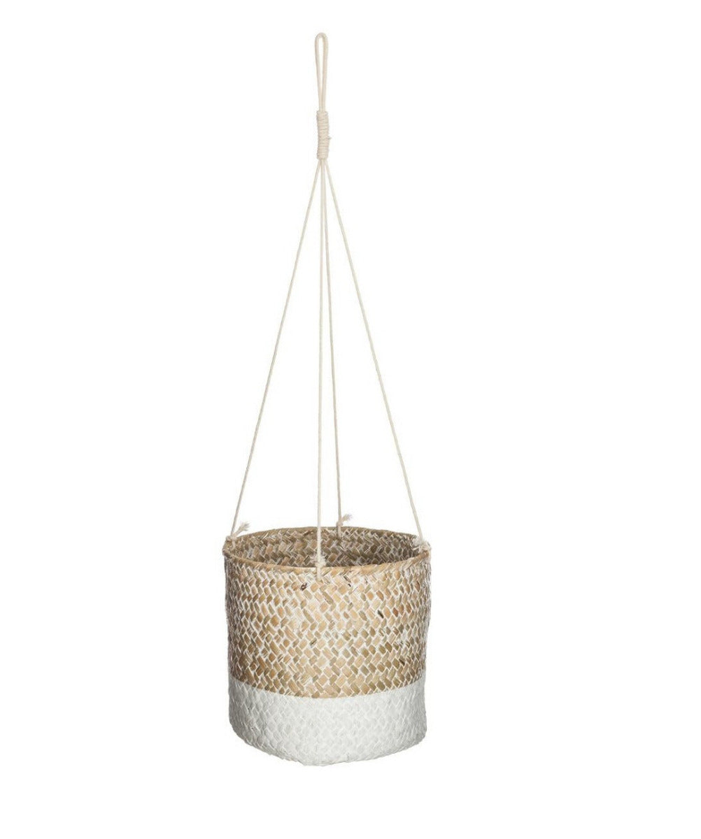 Set of 2 seagrass flower pots