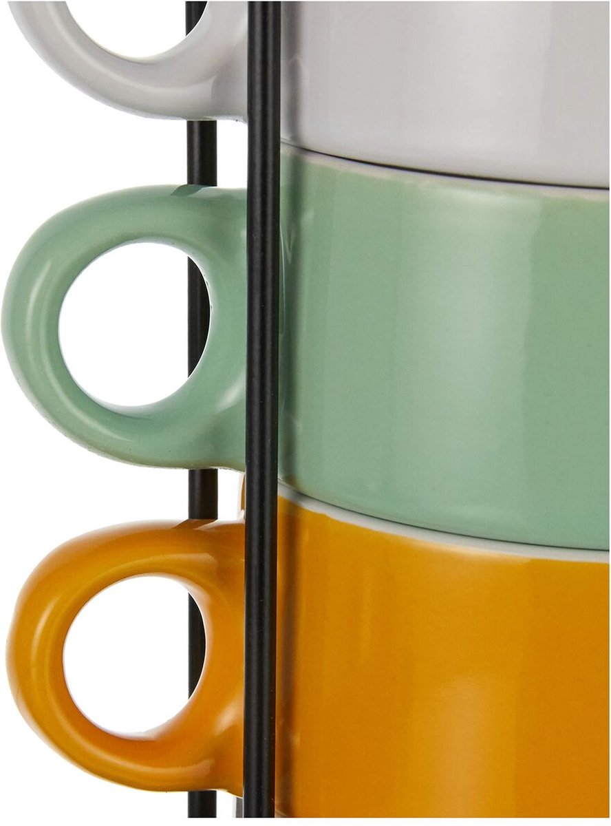 Secret de Gourmet set van 6 koffiekopjes met steun – gekleurd, 250 ml – foto 4