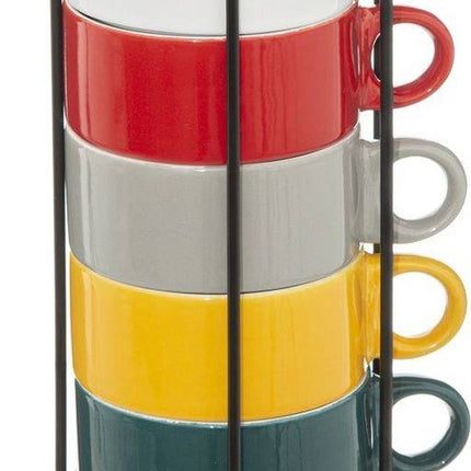 Set aus 6 Kaffeetassen Secret de Gourmet Mit Ständer