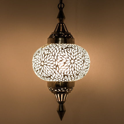 Mosaiklampe Gaya transparent/weiß