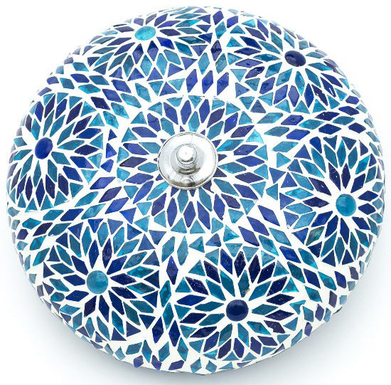 Plafonnier oriental mosaïque bleu 24 cm