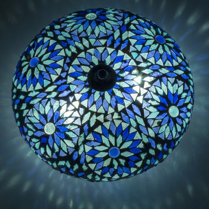 Orientalische Deckenlampe Mosaik blau 24 cm