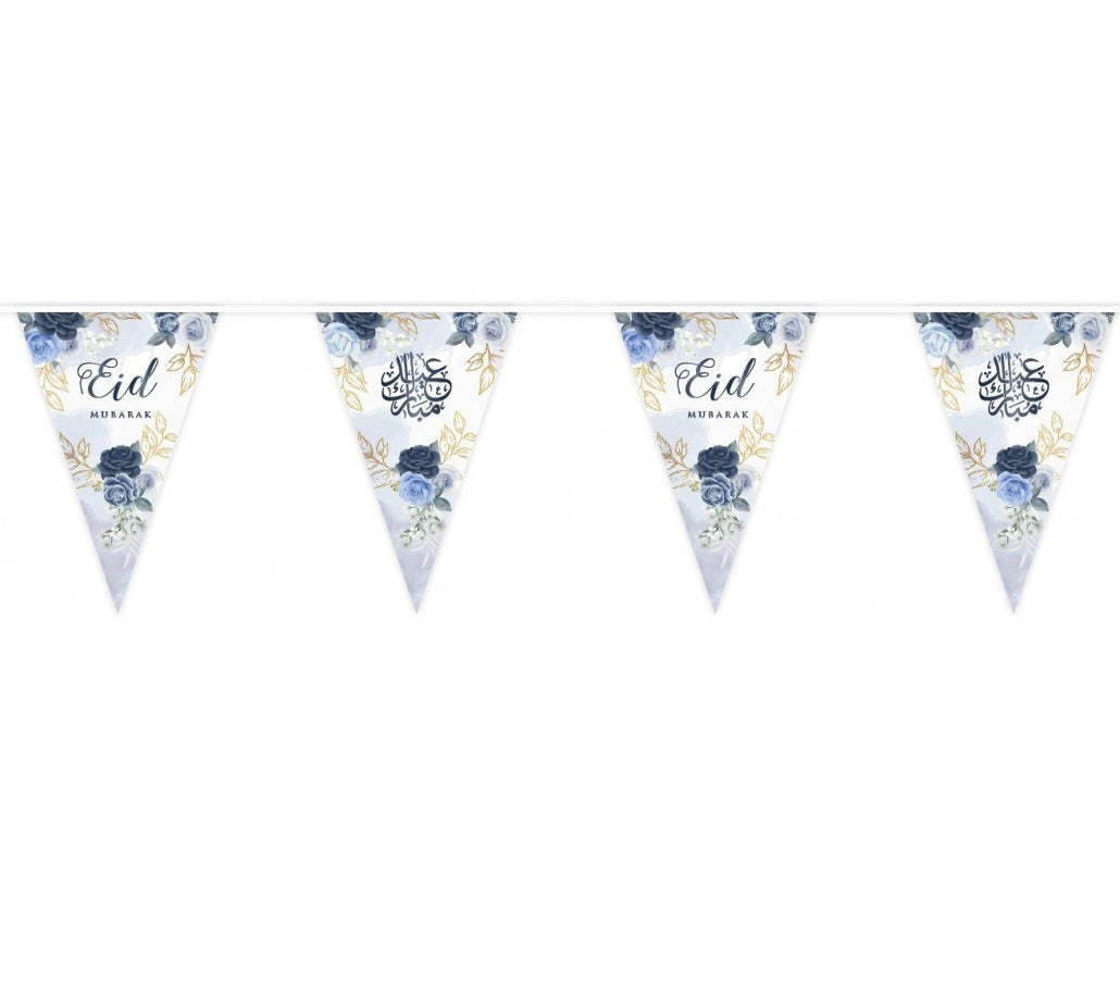 Eid Mubarak garland Peony blue