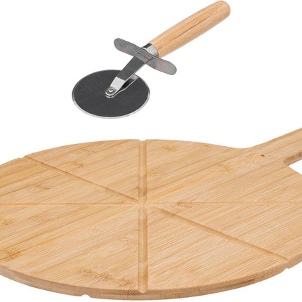 Pizza Snijplank met Pizzames - Hout - Ø 37cm