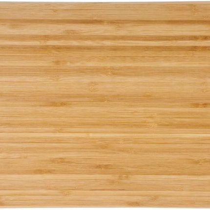 Snijplank met metalen handvat 30 x 20 cm van bamboe hout - Serveerplank - Broodplank