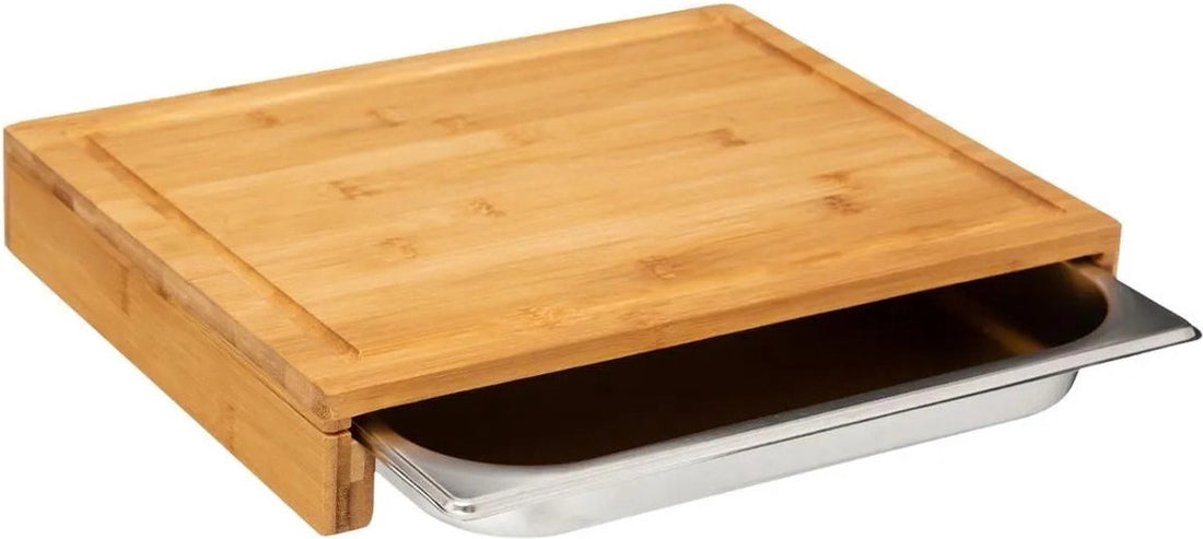 5Five bamboe snijplank met opvangbak – rechthoekig, 35 x 28 cm