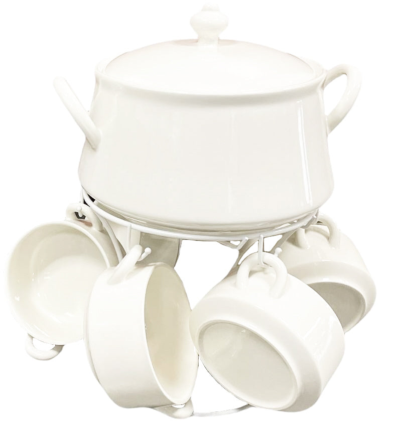 Soup tureen - 8-piece soup set