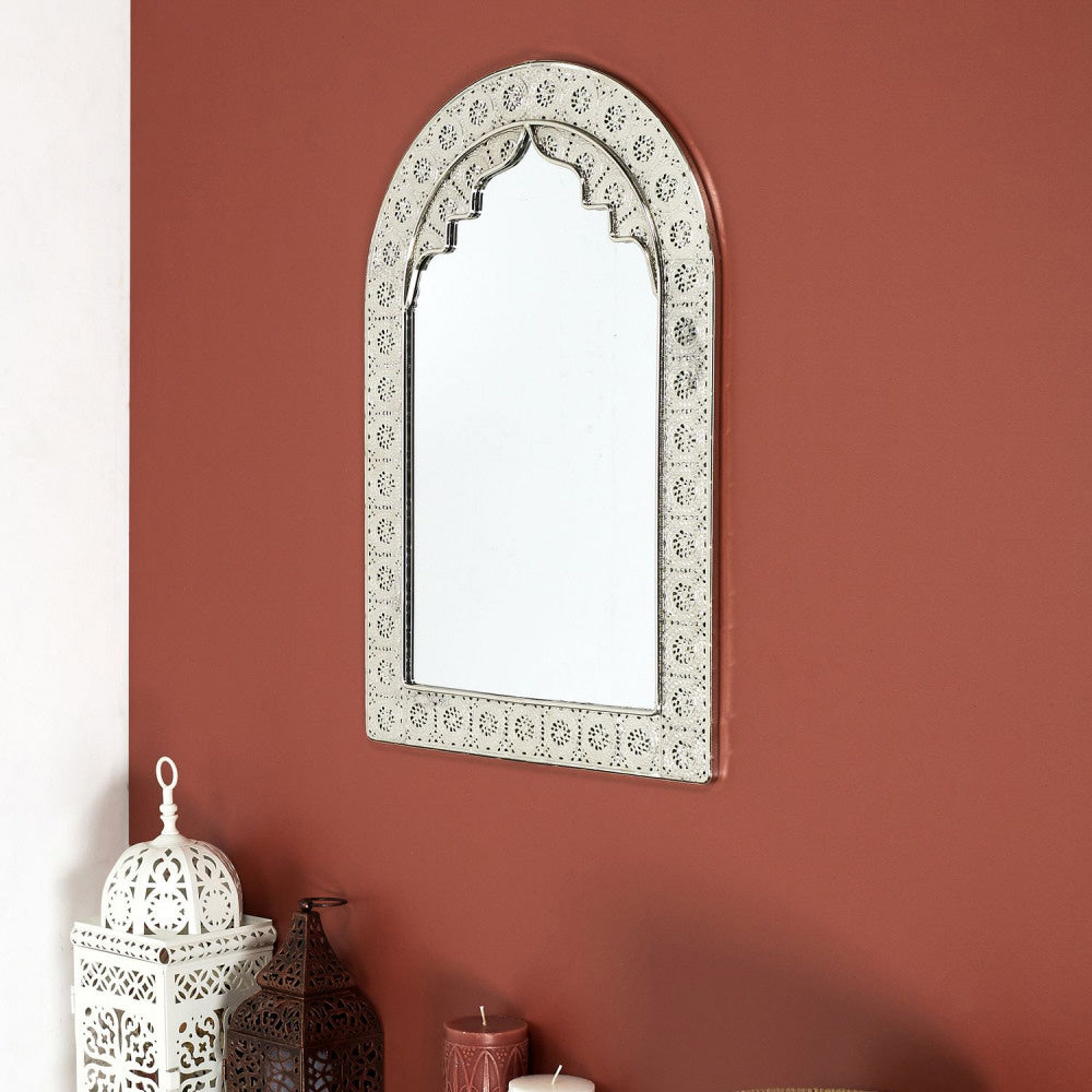 Oriental metal mirror