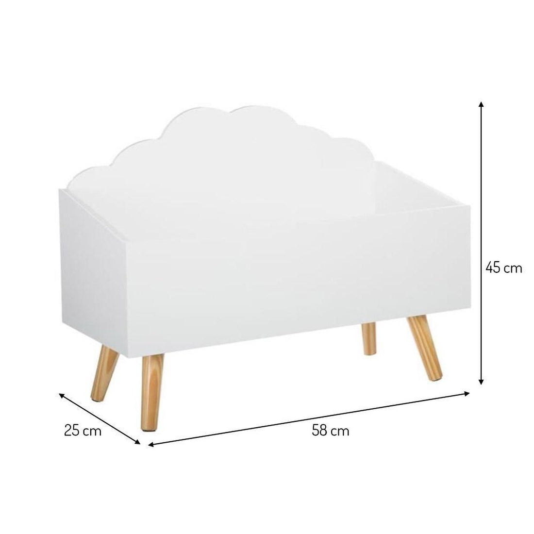 Atmosphera speelgoedkist Wolk – opbergkist voor de kinderkamer, wit of roze – foto 7