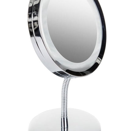 Make up spiegel - Spiegel met verlichting - 3x vergroting - 15 centimeter - Zilver
