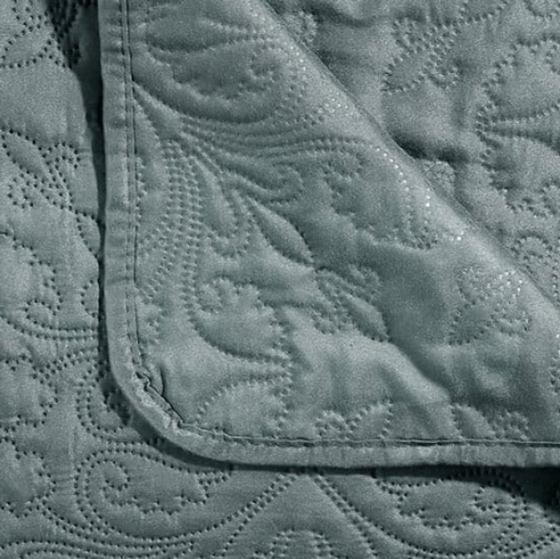 Blauwe sprei Arabesque 240 x 260 cm – mineraalblauw, met 2 kussenslopen – foto 3