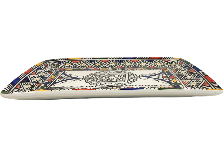 Earthenware Rectangular flat plate Fes 32X21CM