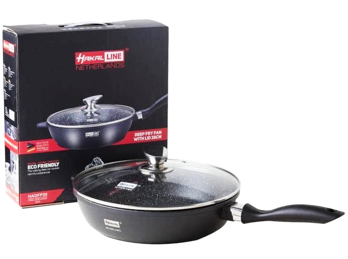 Saucepan with marble coating