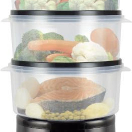 Techwood TCV376 - Dampfgarer - 3 stapelbare Dampfschalen - 7.5 Liter