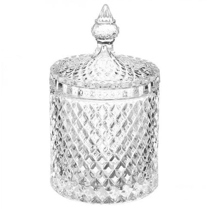 Zuckerpott aus Glas – Bonbon-Schachtel Diamant