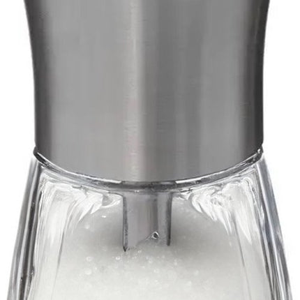 Zuckerdose Glas/Edelstahl Metall - transparent/silber - 16 cm