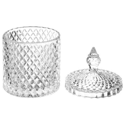 Zuckerpott aus Glas – Bonbon-Schachtel Diamant