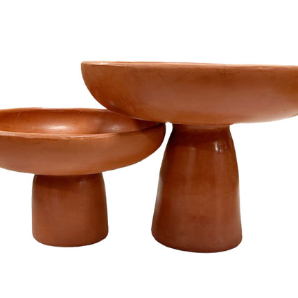 Tadelakt Terracotta Footed Blate