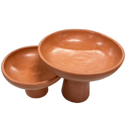 Tadelakt Terracotta Footed Blate